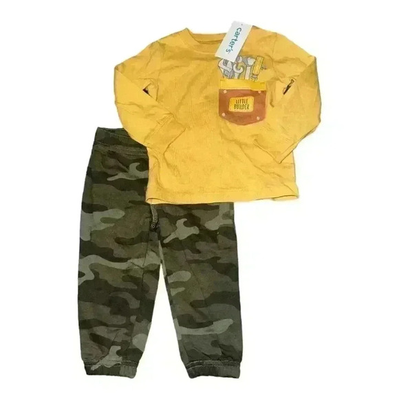 🎄NWT Carters 2 piece long sleeve/jogger set - 12 months - Picture 1 of 5
